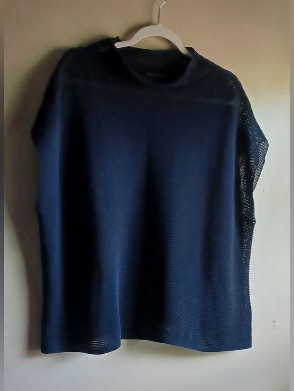 EILEEN FISHER Italian Yarn TOP MOCK NECK in Black Size L-XL